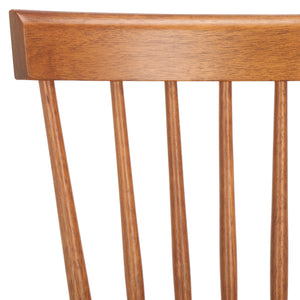 Safavieh Parker Side Chairs - Timeless Spindle Back Design For Chic Country Charm In Modern Interiors Honey Wood Amh8500q-set2