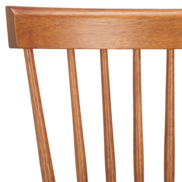 Safavieh Parker Side Chairs - Timeless Spindle Back Design For Chic Country Charm In Modern Interiors Honey Wood Amh8500q-set2