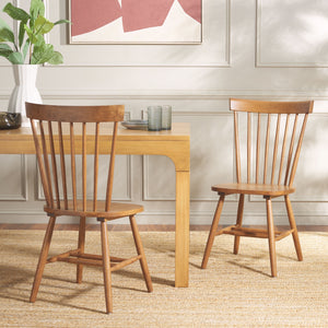 Safavieh Parker Side Chairs - Timeless Spindle Back Design For Chic Country Charm In Modern Interiors Honey Wood Amh8500q-set2