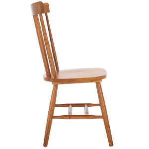 Safavieh Parker Side Chairs - Timeless Spindle Back Design For Chic Country Charm In Modern Interiors Honey Wood Amh8500q-set2