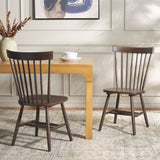 Safavieh Parker 17''H Spindle Dining Chair (Set Of 2) Dark Walnut AMH8500R-SET2