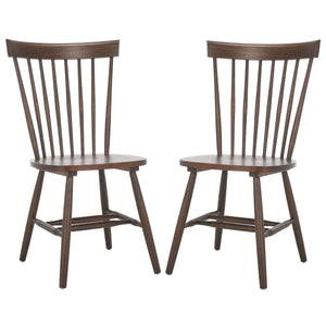 Safavieh Parker 17''H Spindle Dining Chair (Set Of 2) Dark Walnut AMH8500R-SET2