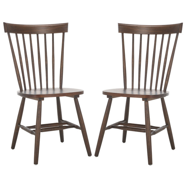 Safavieh Parker 17''H Spindle Dining Chair (Set Of 2) Dark Walnut AMH8500R-SET2
