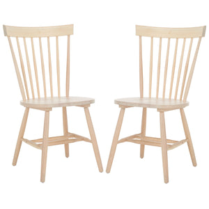 Safavieh Parker 17''H Spindle Dining Chair (Set Of 2) White Wash AMH8500S-SET2