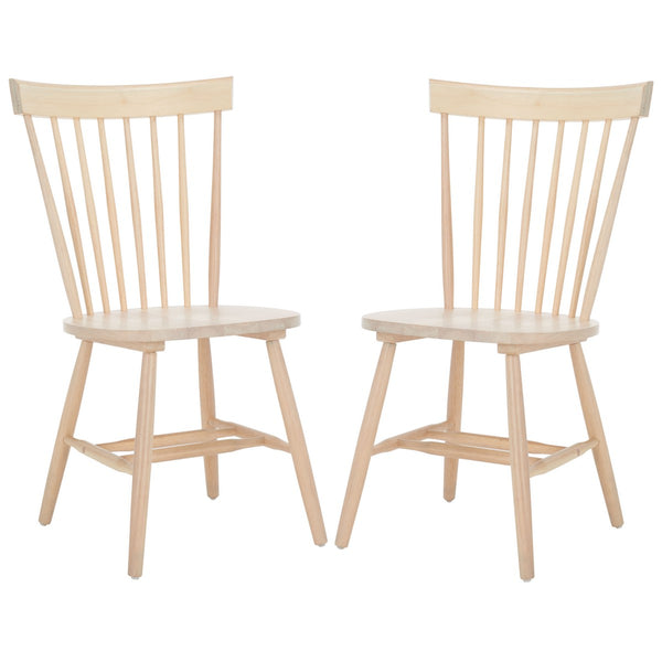 Safavieh Parker 17''H Spindle Dining Chair (Set Of 2) White Wash AMH8500S-SET2