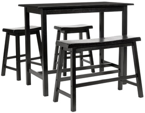 Safavieh Hailey 4-Piece Pub Table Set – Stylish, Space-Saving Design For Dining And Entertaining Areas Espresso AMH8503A