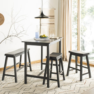Safavieh Hailey 4-Piece Pub Table Set – Stylish, Space-Saving Design For Dining And Entertaining Areas Grey AMH8503C