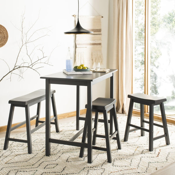 Safavieh Hailey 4-Piece Pub Table Set – Stylish, Space-Saving Design For Dining And Entertaining Areas Grey AMH8503C