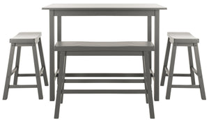 Safavieh Hailey 4-Piece Pub Table Set – Stylish, Space-Saving Design For Dining And Entertaining Areas Grey AMH8503C