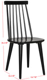 Safavieh Burris Side Chair Black Wood