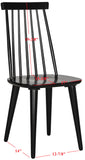 Safavieh Burris Side Chair Black Wood