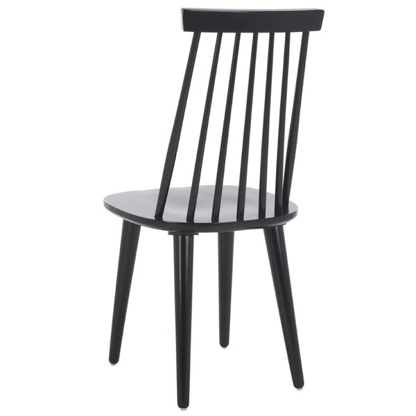 Safavieh BURRIS Set of 2 Classic Windsor Dining Chairs in Elegant Black - Durable, Stylish, Eco-Friendly Design AMH8511A-SET2