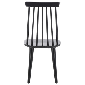 Safavieh BURRIS Set of 2 Classic Windsor Dining Chairs in Elegant Black - Durable, Stylish, Eco-Friendly Design AMH8511A-SET2