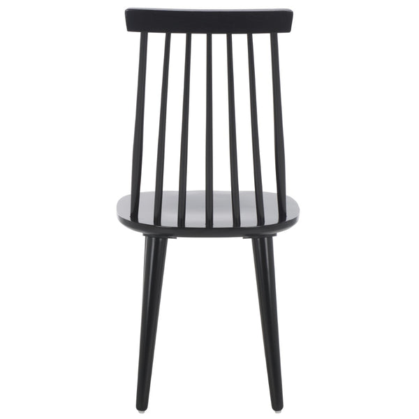 Safavieh BURRIS Set of 2 Classic Windsor Dining Chairs in Elegant Black - Durable, Stylish, Eco-Friendly Design AMH8511A-SET2