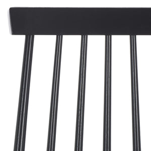 Safavieh BURRIS Set of 2 Classic Windsor Dining Chairs in Elegant Black - Durable, Stylish, Eco-Friendly Design AMH8511A-SET2