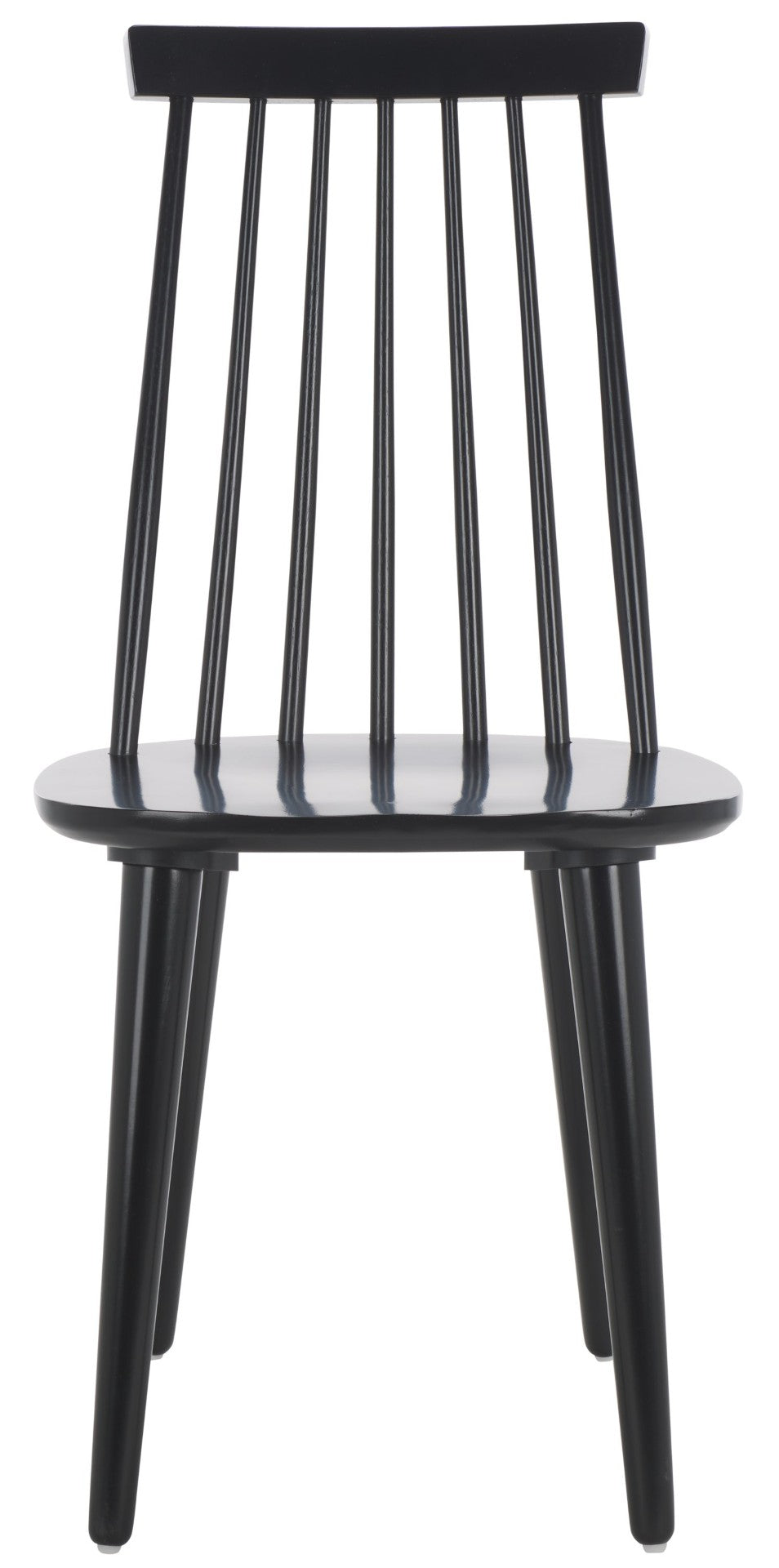 Safavieh BURRIS Set of 2 Classic Windsor Dining Chairs in Elegant Black - Durable, Stylish, Eco-Friendly Design AMH8511A-SET2
