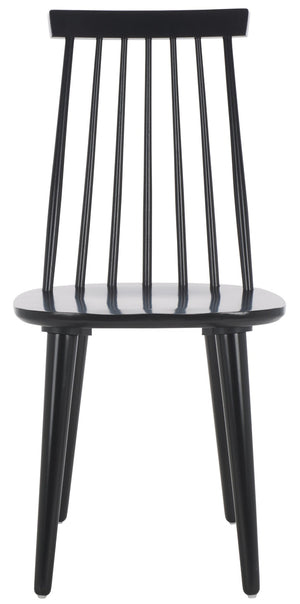 Safavieh BURRIS Set of 2 Classic Windsor Dining Chairs in Elegant Black - Durable, Stylish, Eco-Friendly Design AMH8511A-SET2