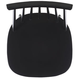 Safavieh BURRIS Set of 2 Classic Windsor Dining Chairs in Elegant Black - Durable, Stylish, Eco-Friendly Design AMH8511A-SET2