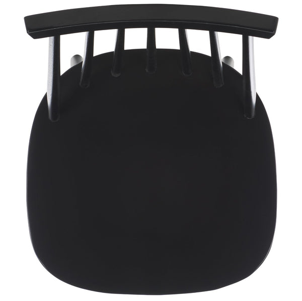 Safavieh BURRIS Set of 2 Classic Windsor Dining Chairs in Elegant Black - Durable, Stylish, Eco-Friendly Design AMH8511A-SET2