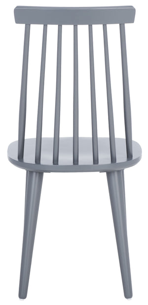 Safavieh BURRIS Contemporary Windsor-Style Side Chair Set of Two with Eco-Friendly Rubberwood Construction Grey AMH8511C-SET2