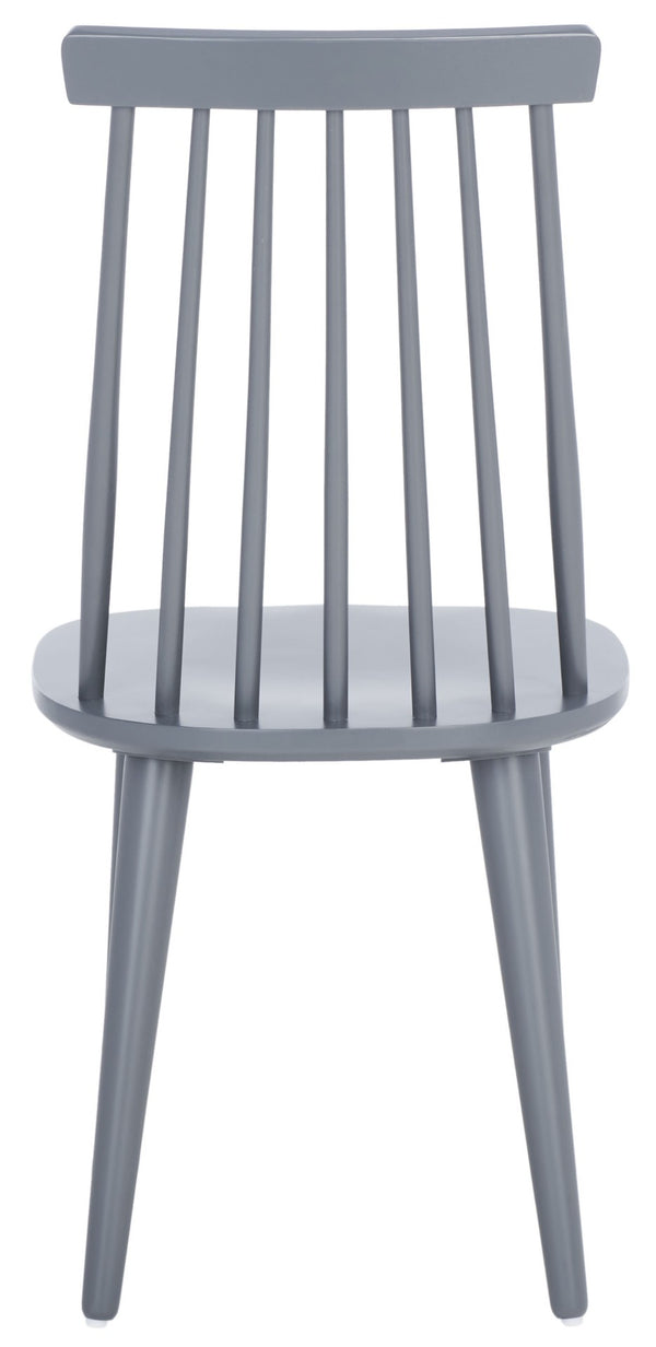 Safavieh BURRIS Contemporary Windsor-Style Side Chair Set of Two with Eco-Friendly Rubberwood Construction Grey AMH8511C-SET2