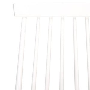 Safavieh BURRIS Contemporary Windsor-Style Side Chair Set of Two with Eco-Friendly Rubberwood Construction White / Natural AMH8511F-SET2