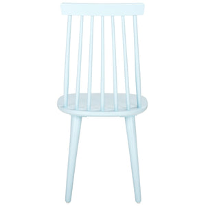 Safavieh BURRIS Contemporary Windsor-Style Side Chair Set of Two with Eco-Friendly Rubberwood Construction Pale Blue AMH8511G-SET2