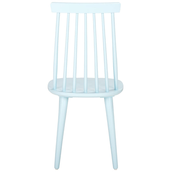Safavieh BURRIS Contemporary Windsor-Style Side Chair Set of Two with Eco-Friendly Rubberwood Construction Pale Blue AMH8511G-SET2