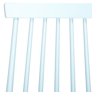 Safavieh BURRIS Contemporary Windsor-Style Side Chair Set of Two with Eco-Friendly Rubberwood Construction Pale Blue AMH8511G-SET2