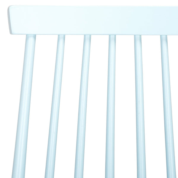Safavieh BURRIS Contemporary Windsor-Style Side Chair Set of Two with Eco-Friendly Rubberwood Construction Pale Blue AMH8511G-SET2