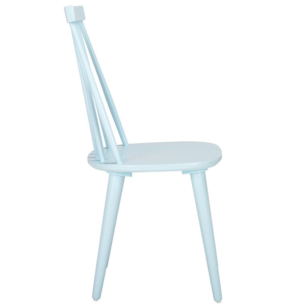 Safavieh BURRIS Contemporary Windsor-Style Side Chair Set of Two with Eco-Friendly Rubberwood Construction Pale Blue AMH8511G-SET2