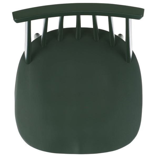 Safavieh BURRIS Contemporary Windsor-Style Side Chair Set of Two with Eco-Friendly Rubberwood Construction Garden Green AMH8511J-SET2