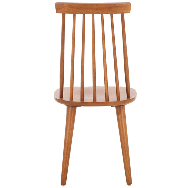 Safavieh Burris Modern Windsor Side Chairs Set Of Two - Sustainable Rubber Wood For Stylish Dining Comfort Honey Wood Amh8511m-set2