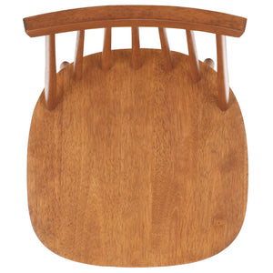 Safavieh BURRIS Contemporary Windsor-Style Side Chair Set of Two with Eco-Friendly Rubberwood Construction Honey AMH8511M-SET2