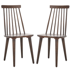 Safavieh Burris Side Chair AMH8511N-SET2 Dark Walnut