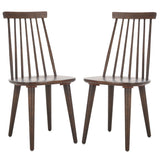 Safavieh Burris Side Chair AMH8511N-SET2 Dark Walnut