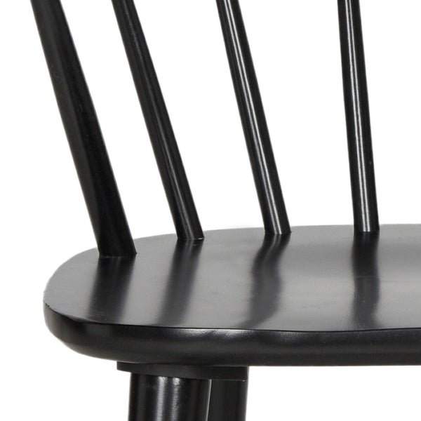 Safavieh BLANCHARD Side Chair Set - Eco-Friendly Rubberwood with Colonial Charm for Modern Dining Spaces Black AMH8512A-SET2