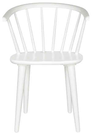 Safavieh BLANCHARD Side Chair Set - Eco-Friendly Rubberwood with Colonial Charm for Modern Dining Spaces White AMH8512B-SET2