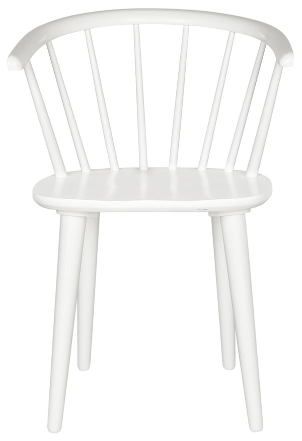 Safavieh BLANCHARD Side Chair Set - Eco-Friendly Rubberwood with Colonial Charm for Modern Dining Spaces White AMH8512B-SET2