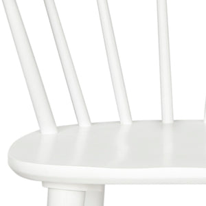 Safavieh BLANCHARD Side Chair Set - Eco-Friendly Rubberwood with Colonial Charm for Modern Dining Spaces White AMH8512B-SET2