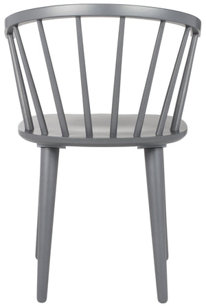Safavieh BLANCHARD Side Chair Set - Eco-Friendly Rubberwood with Colonial Charm for Modern Dining Spaces Grey AMH8512C-SET2