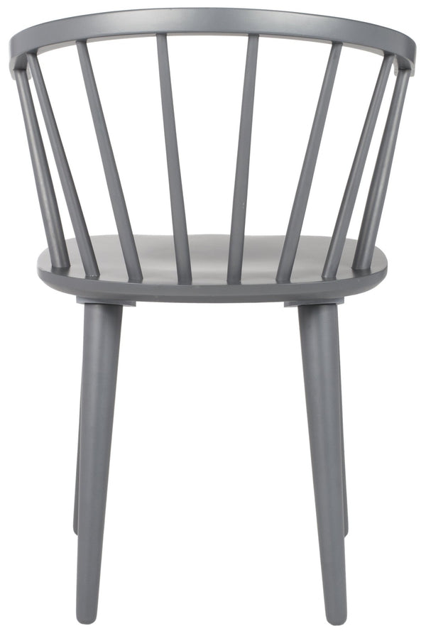 Safavieh BLANCHARD Side Chair Set - Eco-Friendly Rubberwood with Colonial Charm for Modern Dining Spaces Grey AMH8512C-SET2