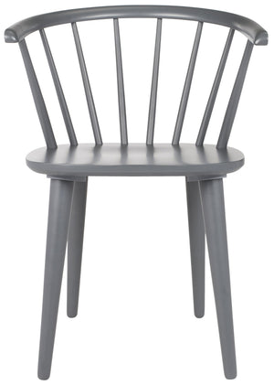 Safavieh BLANCHARD Side Chair Set - Eco-Friendly Rubberwood with Colonial Charm for Modern Dining Spaces Grey AMH8512C-SET2