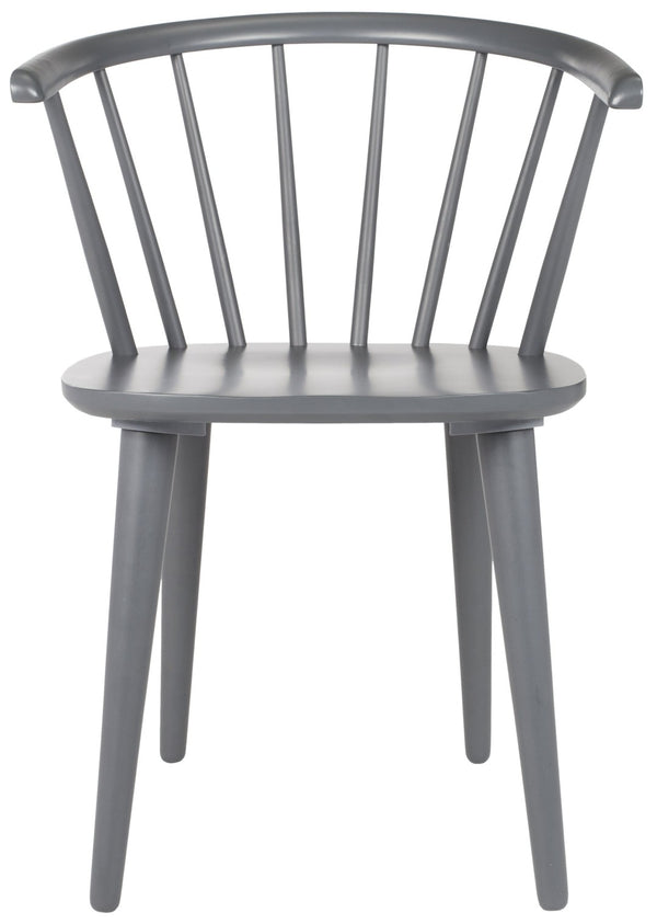 Safavieh BLANCHARD Side Chair Set - Eco-Friendly Rubberwood with Colonial Charm for Modern Dining Spaces Grey AMH8512C-SET2