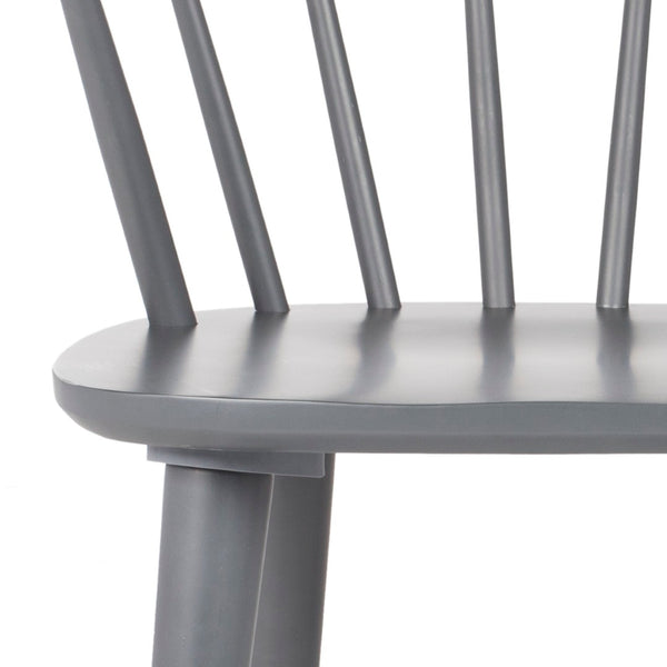 Safavieh BLANCHARD Side Chair Set - Eco-Friendly Rubberwood with Colonial Charm for Modern Dining Spaces Grey AMH8512C-SET2