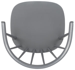Safavieh BLANCHARD Side Chair Set - Eco-Friendly Rubberwood with Colonial Charm for Modern Dining Spaces Grey AMH8512C-SET2