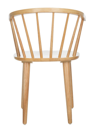 Safavieh BLANCHARD Side Chair Set - Eco-Friendly Rubberwood with Colonial Charm for Modern Dining Spaces Natural AMH8512D-SET2
