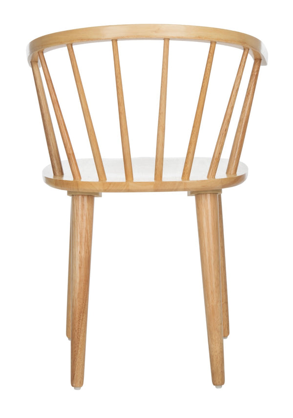 Safavieh BLANCHARD Side Chair Set - Eco-Friendly Rubberwood with Colonial Charm for Modern Dining Spaces Natural AMH8512D-SET2