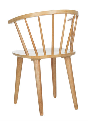 Safavieh BLANCHARD Side Chair Set - Eco-Friendly Rubberwood with Colonial Charm for Modern Dining Spaces Natural AMH8512D-SET2