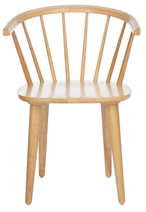 Safavieh BLANCHARD Side Chair Set - Eco-Friendly Rubberwood with Colonial Charm for Modern Dining Spaces Natural AMH8512D-SET2